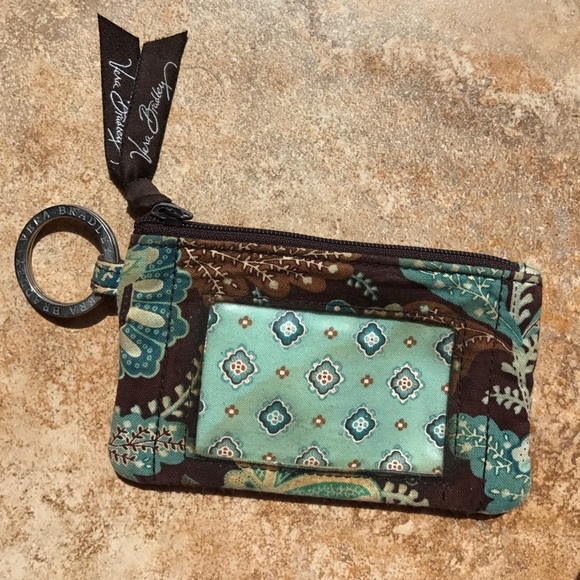 COPY - *FREE with purchase* 
Vera Bradley zip ID case classic pattern blue and … - Picture 1 of 3